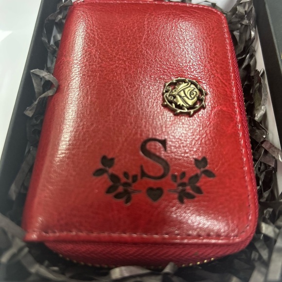 Monogrammed Leather Card Case - Picture 1 of 10